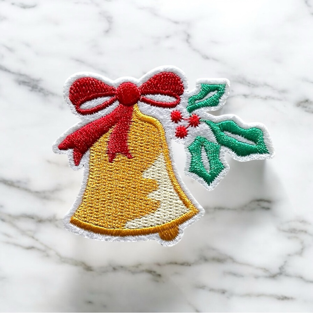 Festive Bell Embroidered Patch